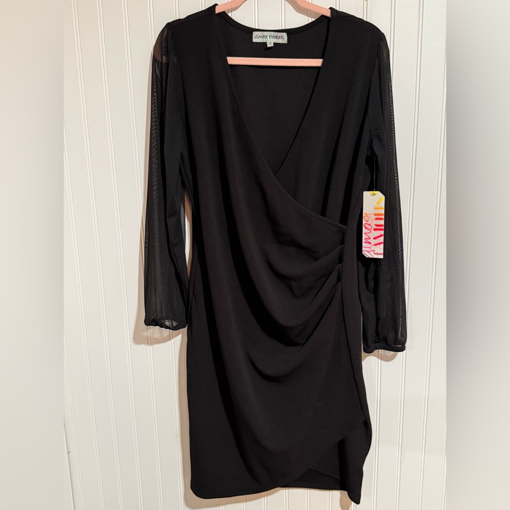 Black dress w/sheer long sleeve